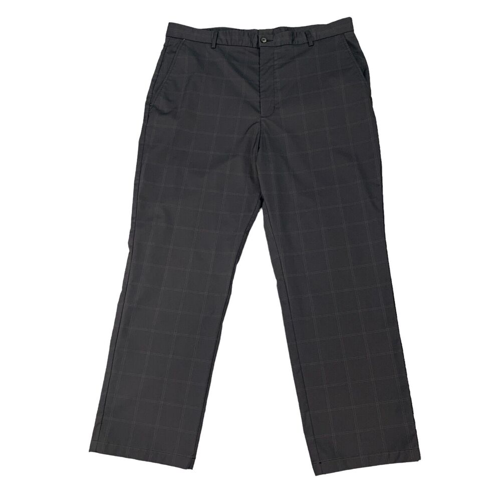Slazenger Dress Golf Pants Mens 38x30 Black Straight Leg Stretch Flat Front
